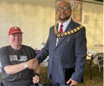 Mayor of Preston Shaking hands