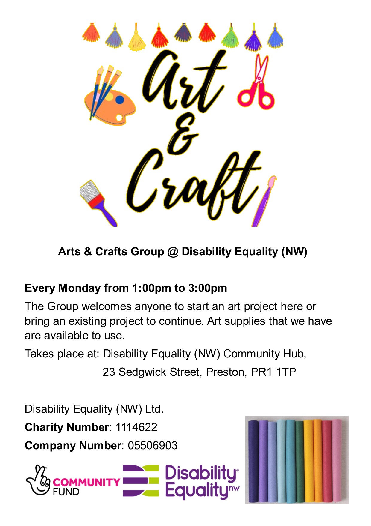 Arts & Crafts Group @ Disability Equality (NW)